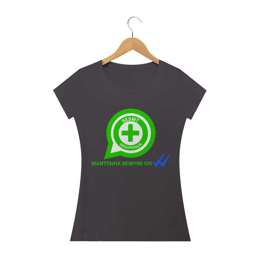 Nome do produto  CAMISETA FEMININA: Sempre conectado a segurança
