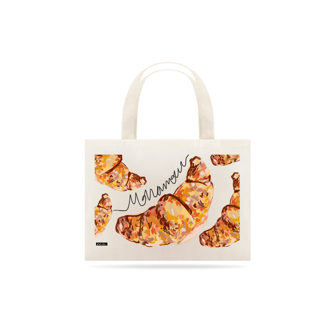 Nome do produto  Bolsa ecobag arte croissant Monamour Pincelandu