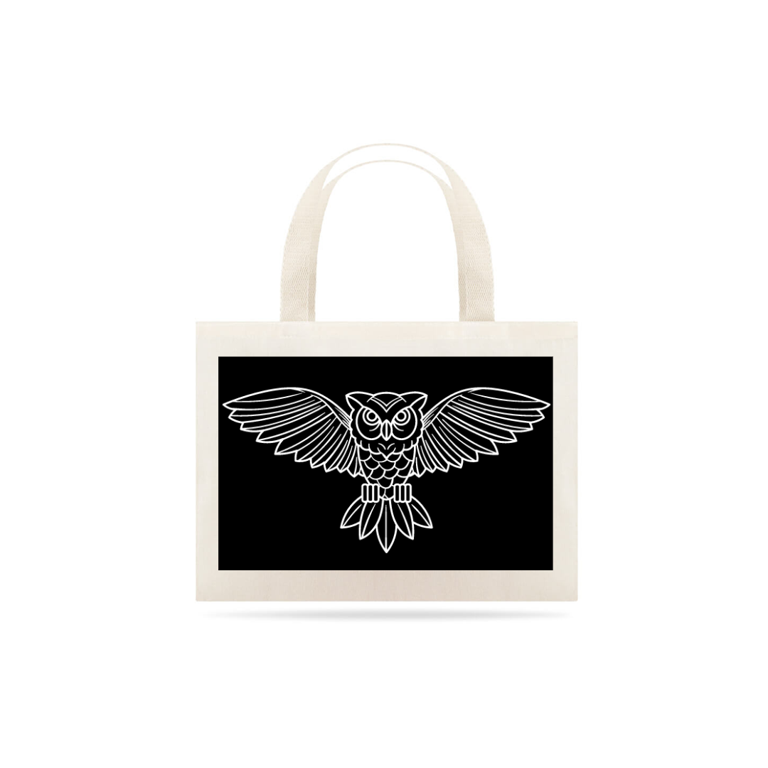 Nome do produto  Coruja Tattoo - Ecobag