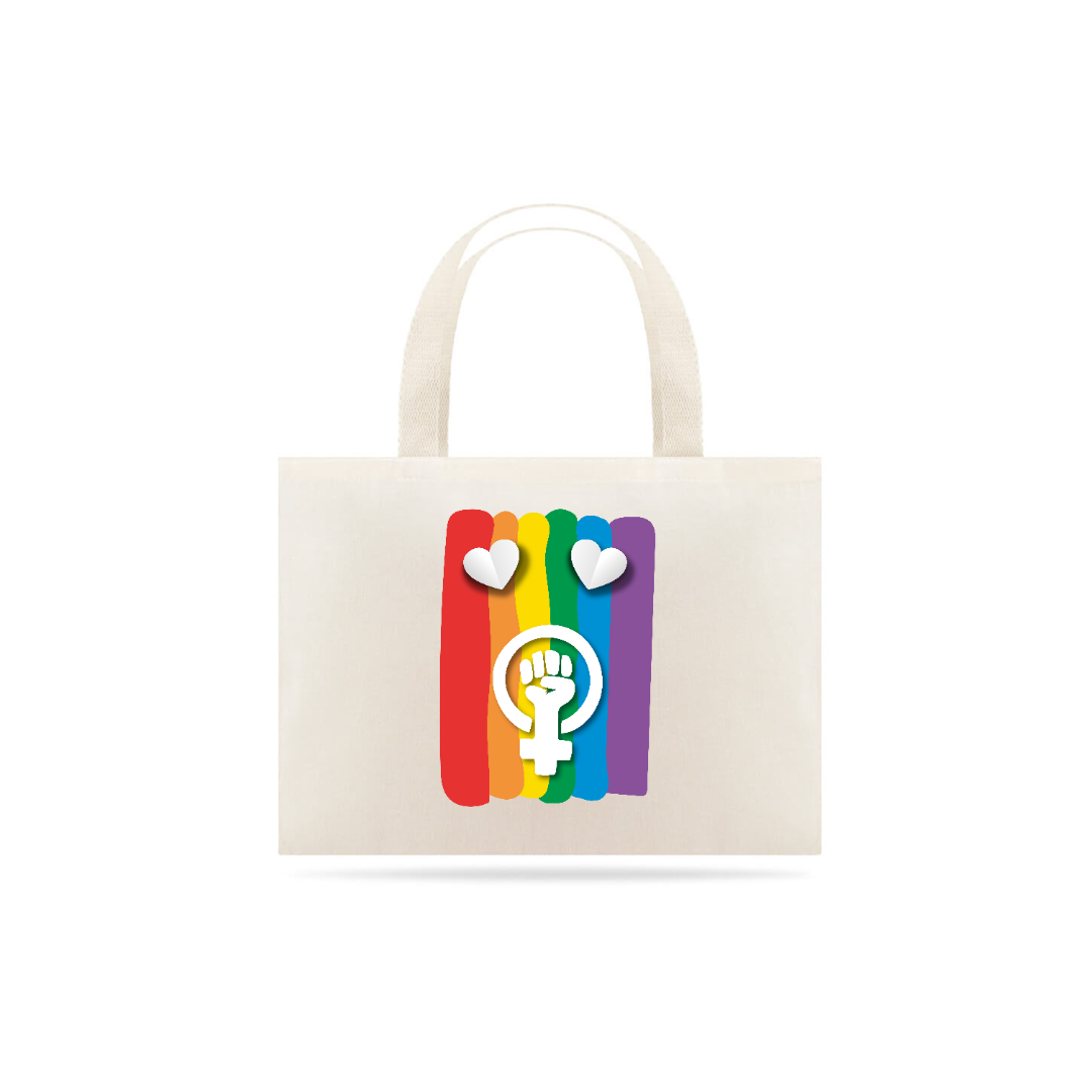 Nome do produto  Ecobag LGBTQIA+, Feminismo e Amor