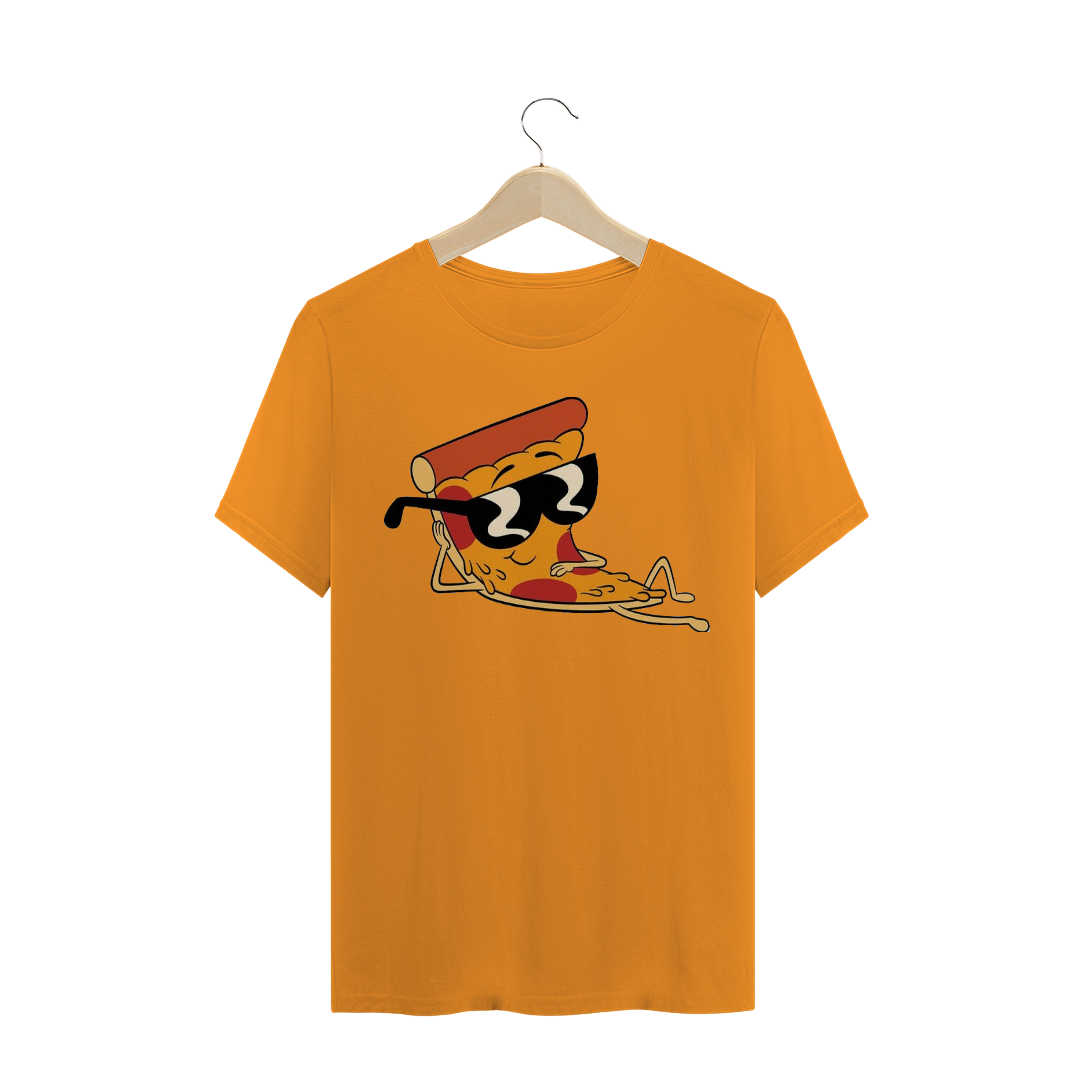 Nome do produto  Camiseta Steve Pizza (LARANJA)