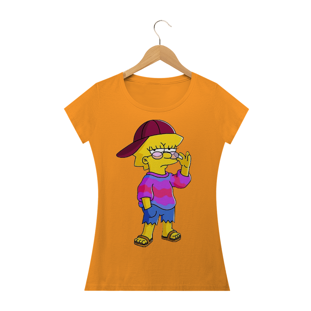 Nome do produto  Camiseta Lisa Simpson (AMARELA, LARANJA E VERMELHA)