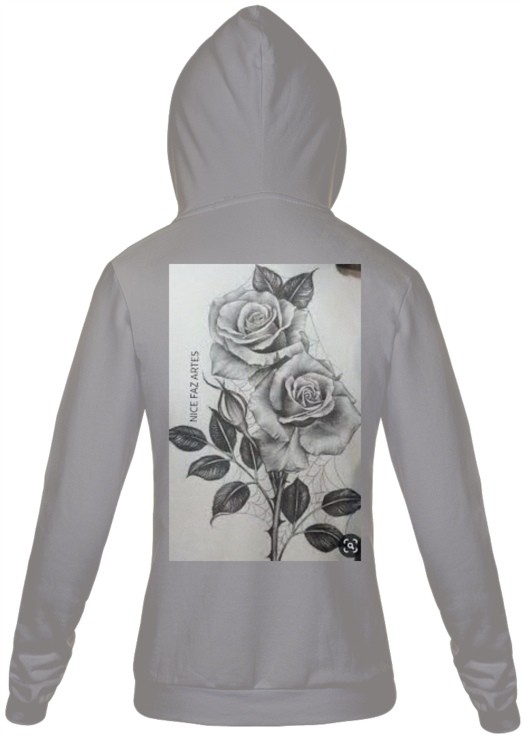 Nome do produto  moletom duas rosas masculina