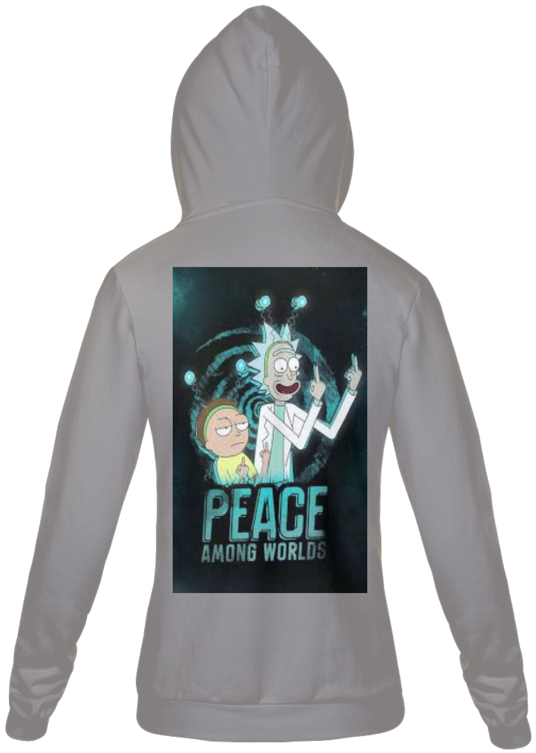 Nome do produto  moletom masculino rick and morty peace