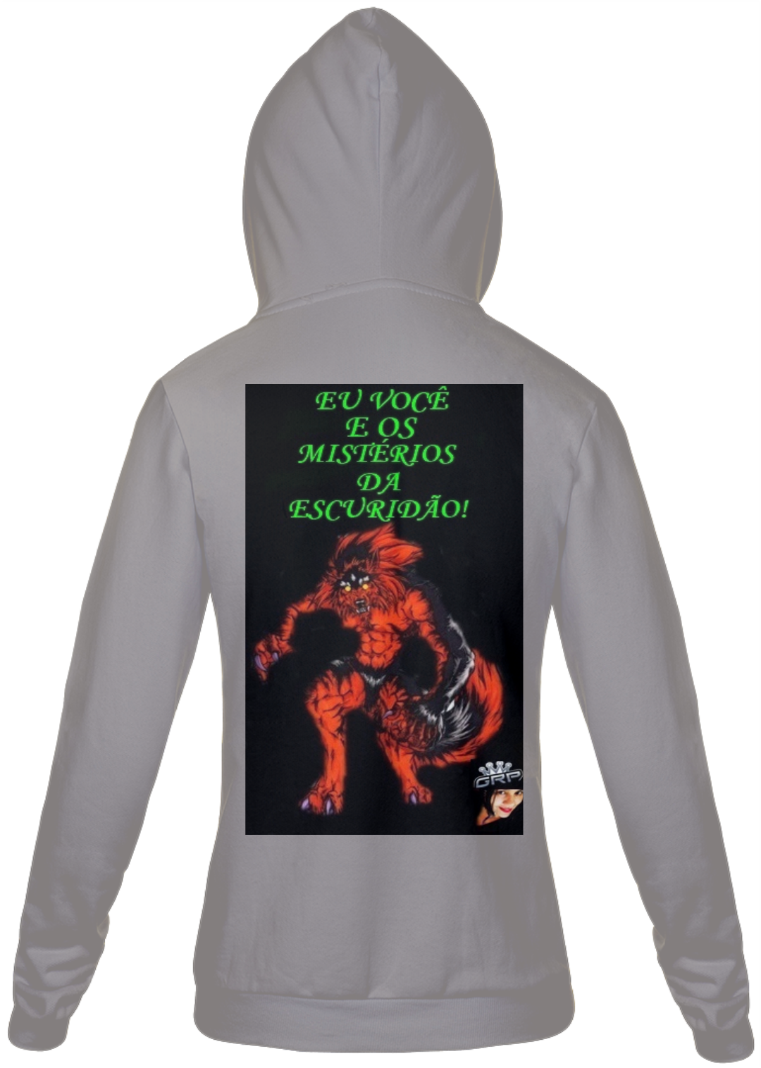 Nome do produto  MOLETOM MASCULINO LOBISOMEM VERMELHO  DO CANAL EU VOCÊ E OS MISTÉRIOS DA ESCURIDÃO!