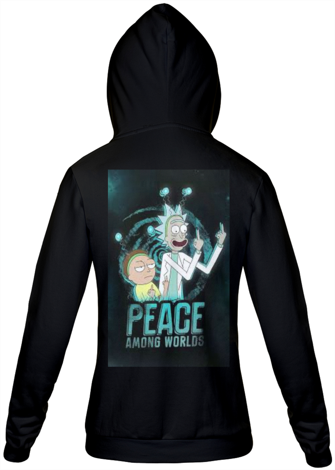 Nome do produto  moletom feminino rick and morty peace 
