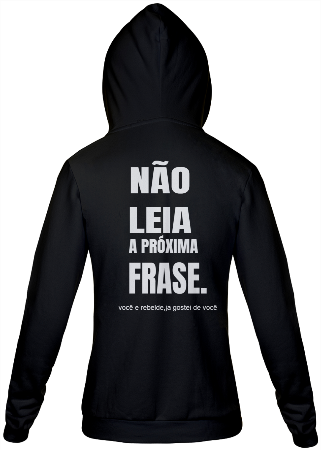 Nome do produto: Moletom Criativa Urbana Frases Engraçadas Não Leia - Preto
