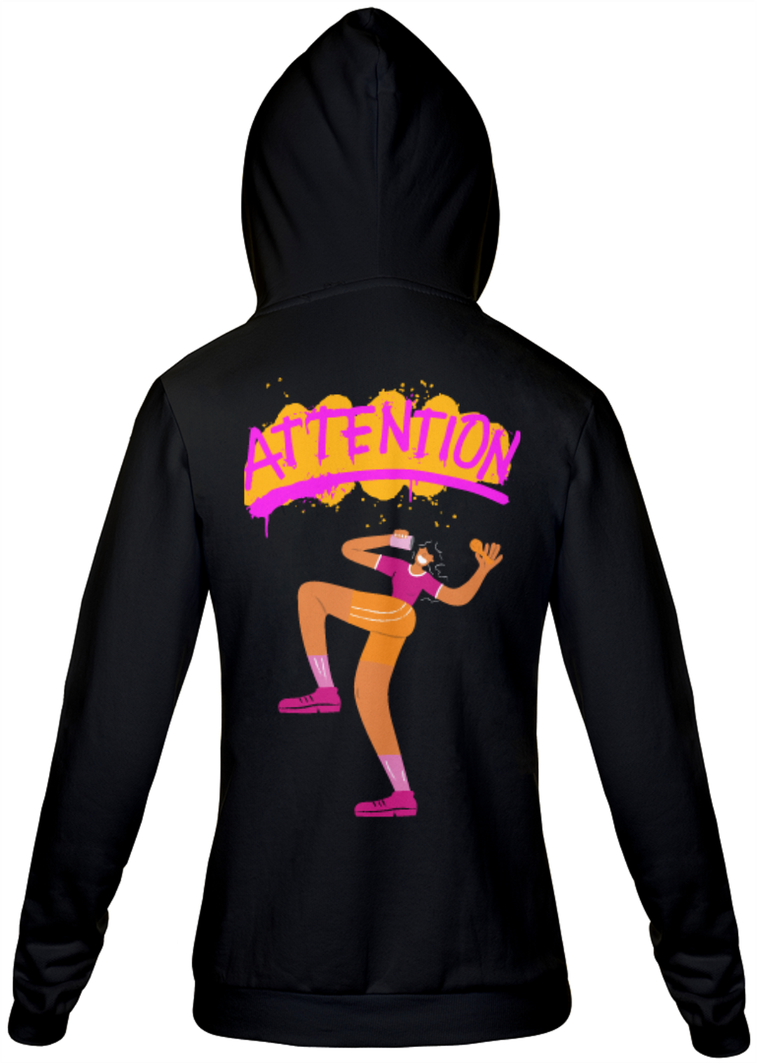 Nome do produto  casaco moletom feminino personalizado attention