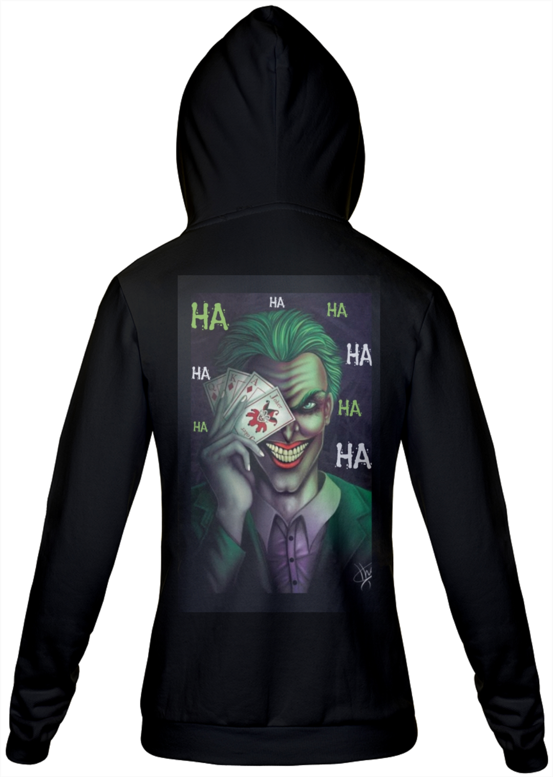 Nome do produto  Moletom preto feminino CORINGA HA HA HA (PROMOÇÃO)