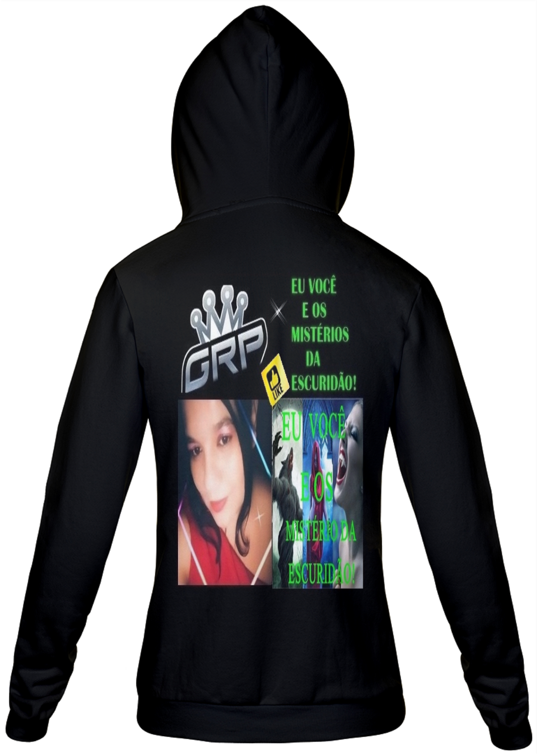 Nome do produto  MOLETON FEMININO DO CANAL EU VOCÊ E OS MISTÉRIOS DA ESCURIDÃO.