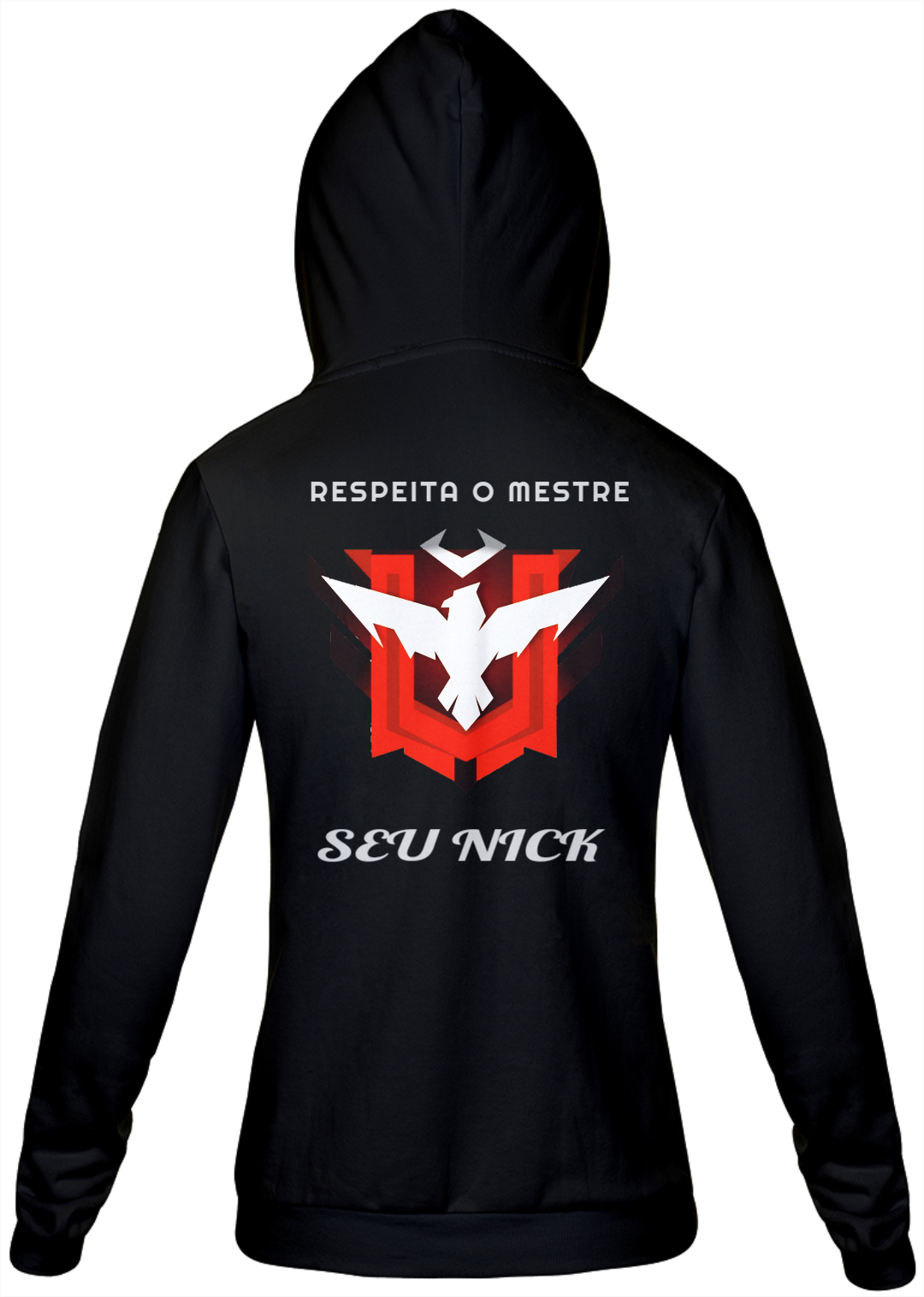 Nome do produto: MOLETOM FEMININA RESPEITA O MESTRE FREE FIRE