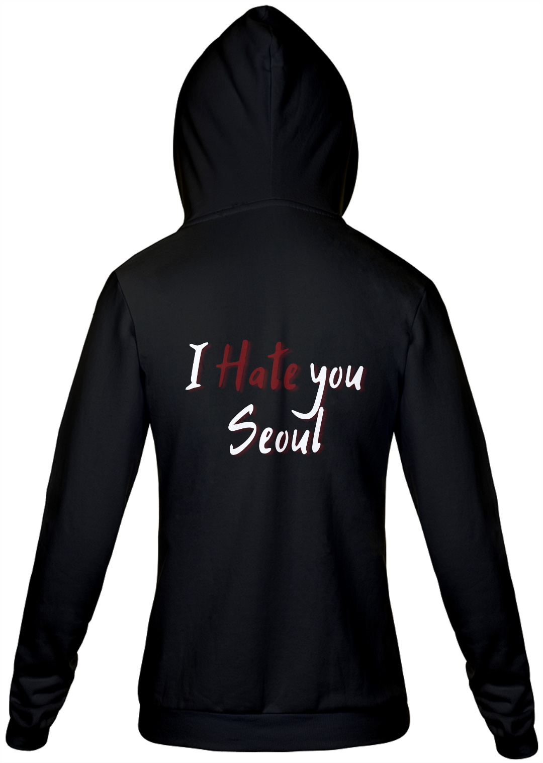 Nome do produto  Moletom I Hate you Seoul (Preto)