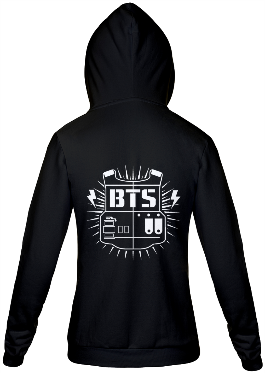 Nome do produto: Moleton Femino bts logo - Preto