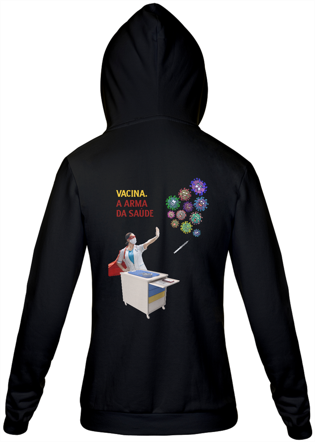 Moletom Feminino - Vacina. A Arma da Saúde. 