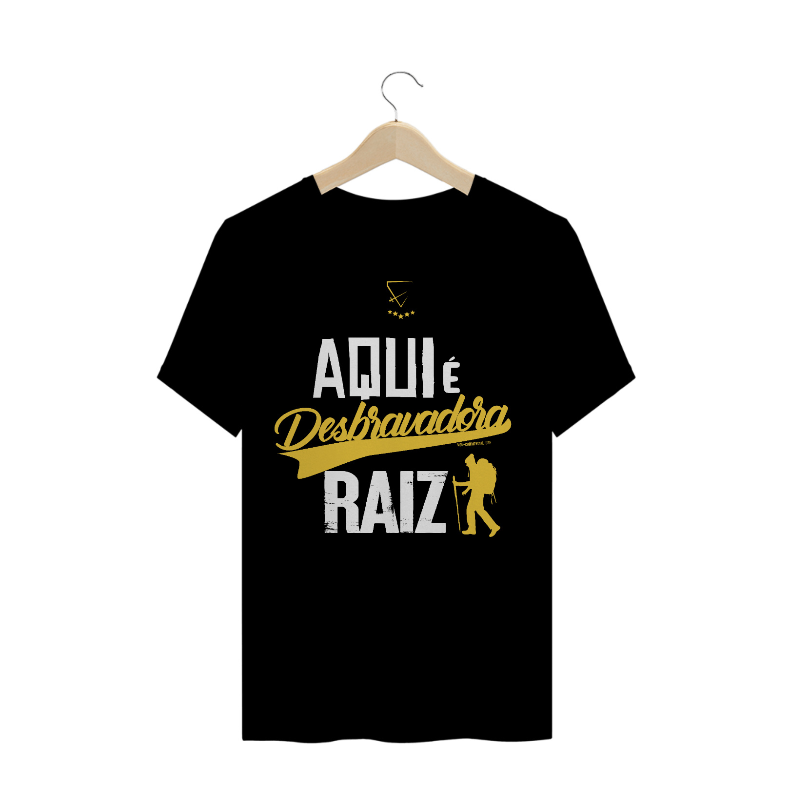 Nome do produto  CAMISETA AQUI É DESBRAVADORA RAIZ