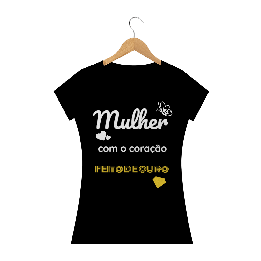Nome do produto  Mulher coração de ouro formas preto