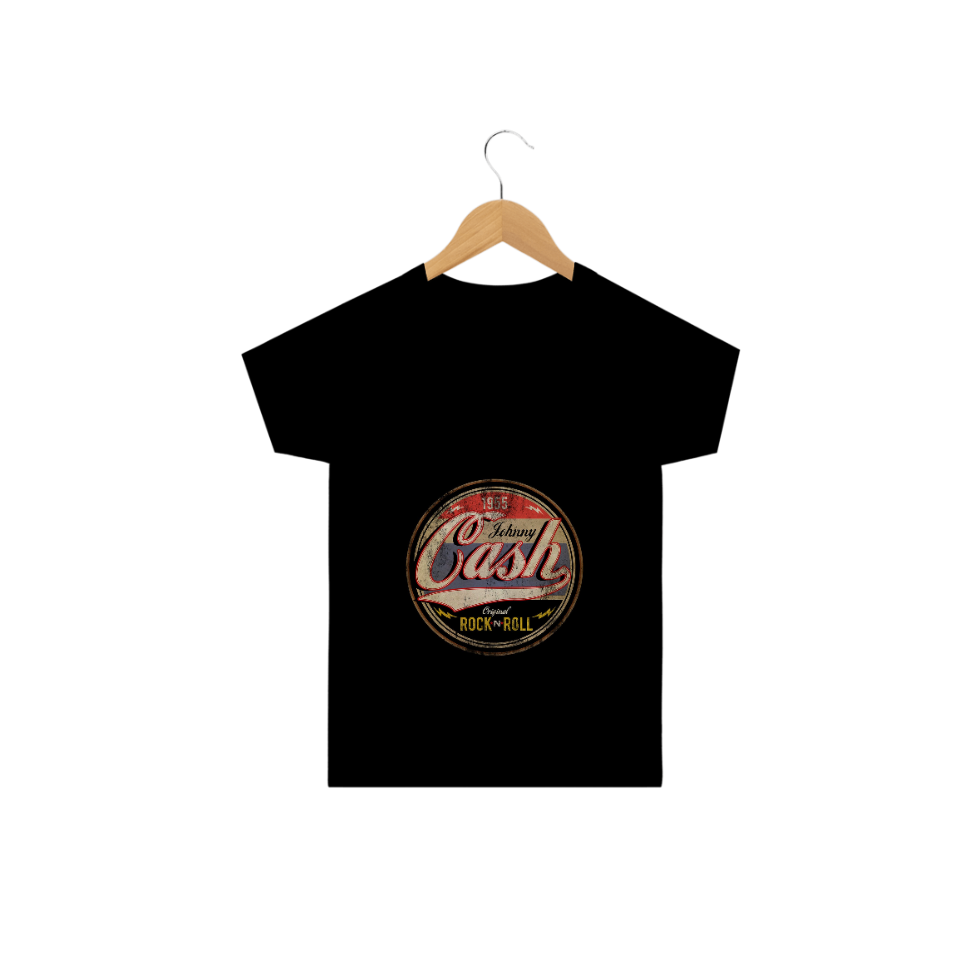 Nome do produto  Tema rock infantil. Camiseta Johnny Cash