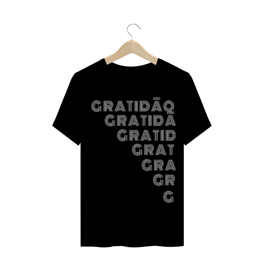 Nome do produto  Camisetas Masculinas estilosas e diferentes - Gratidão 