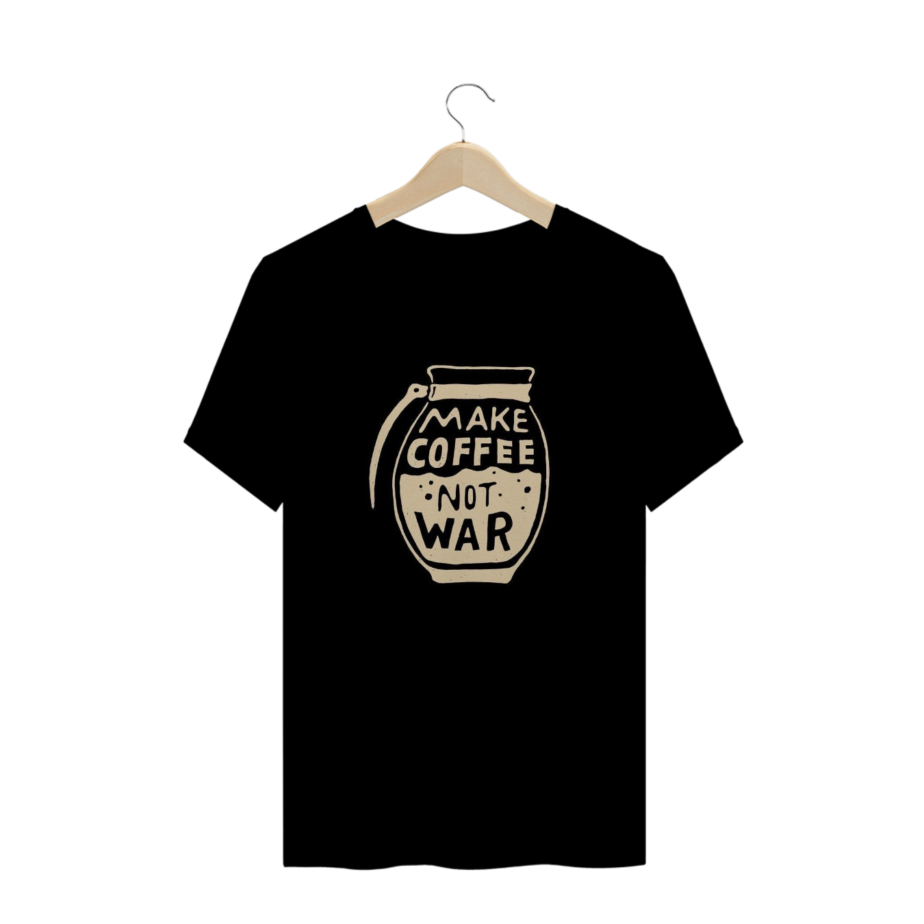 Nome do produto  T-Shirt Make Coffee Not War Fortalecimento