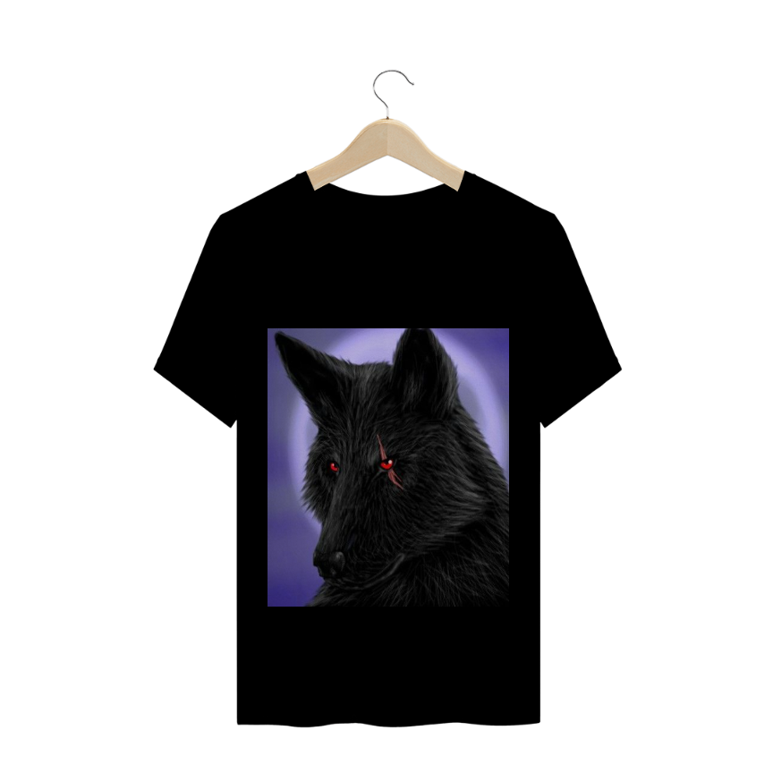 Nome do produto: Camiseta masculina Lobo negro