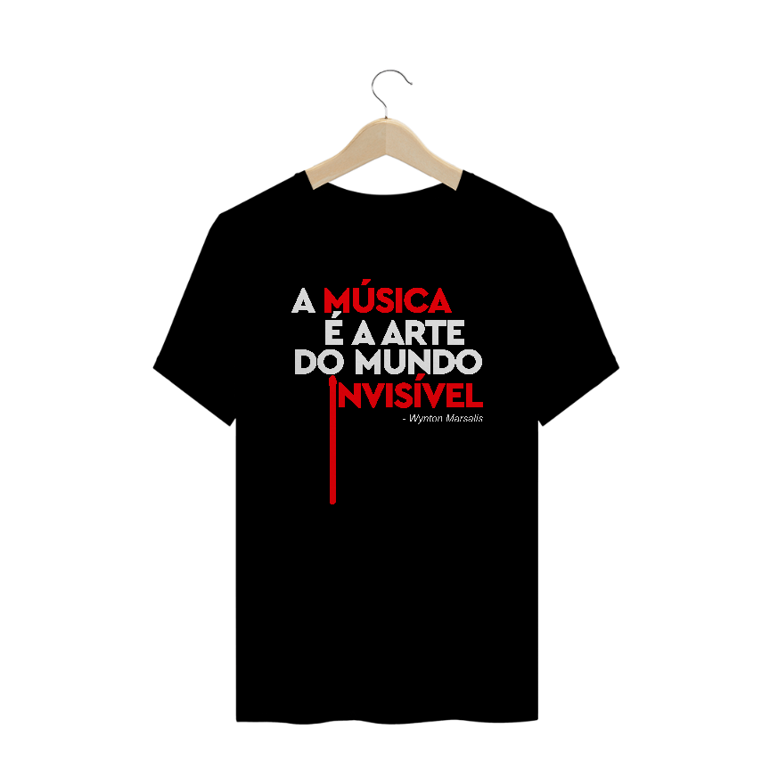 Nome do produto  Camiseta arte do mundo invisível - preta, azul marinho.