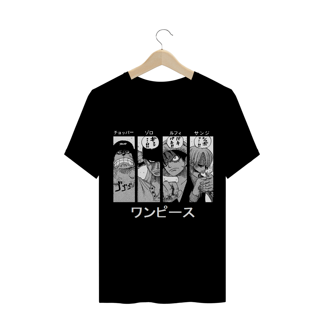 Nome do produto  Camisa One Piece Versão Mangá Preta (Unissex)