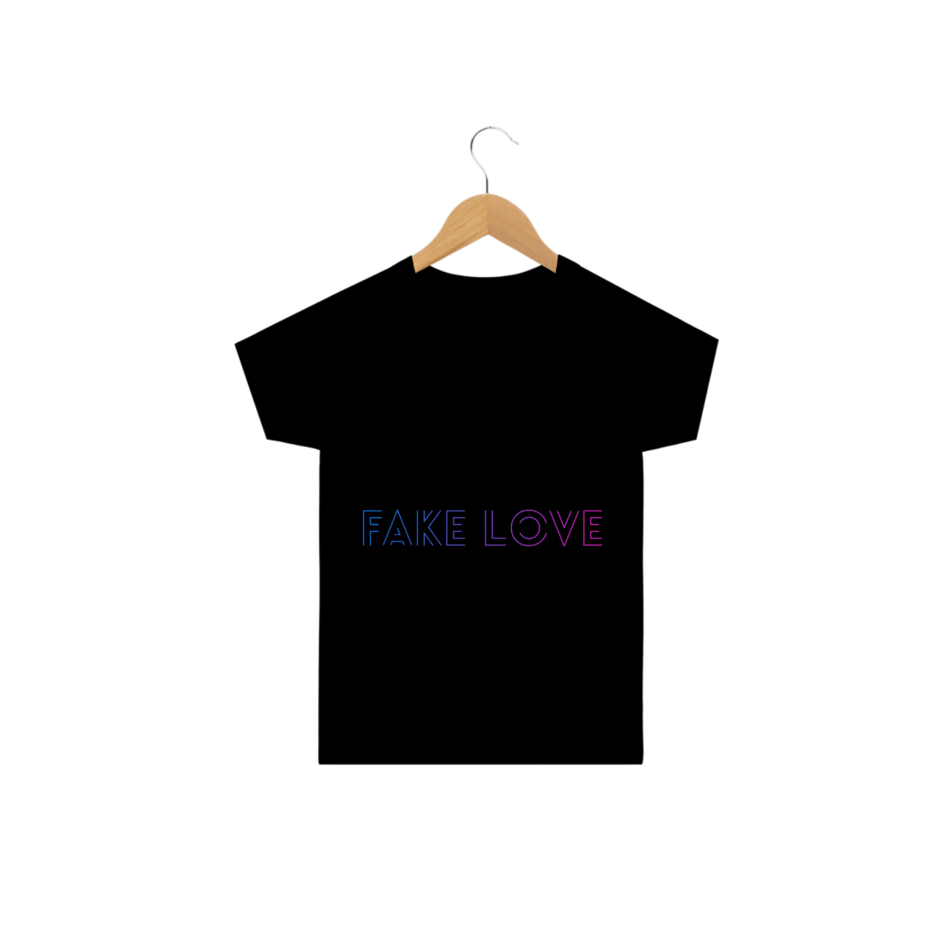 Nome do produto  CAMISETA INFANTIL fake love bts