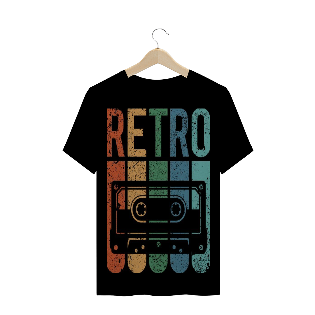 Nome do produto  Camiseta T-shirt Masculina Retrô Antiga Cores Fita Geek. REF: 0901
