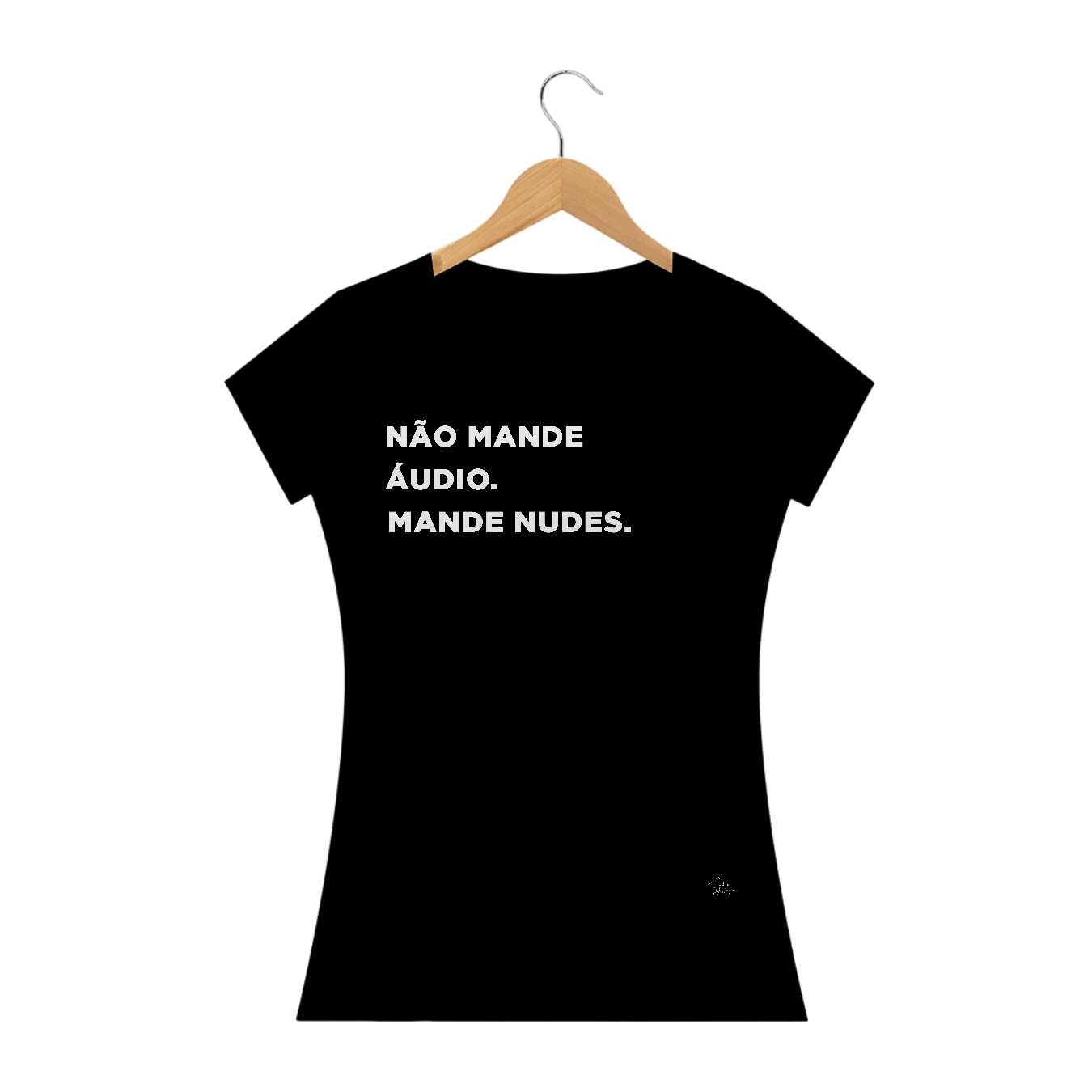 Nome do produto  Não Mande Áudio  Baby Long (Estampa Branca) | Índio Design