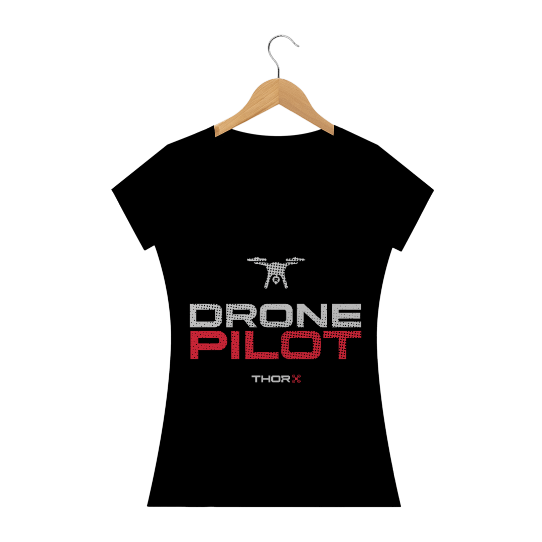 Nome do produto  CAMISETA DRONE PILOT FEMININA PRETA