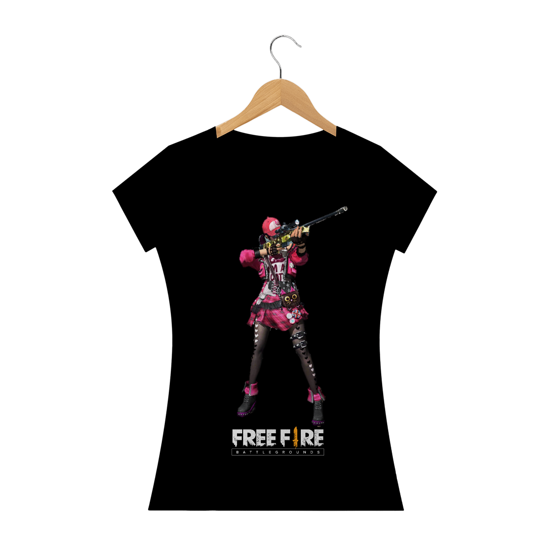 Nome do produto  Camiseta feminina Free Fire 001