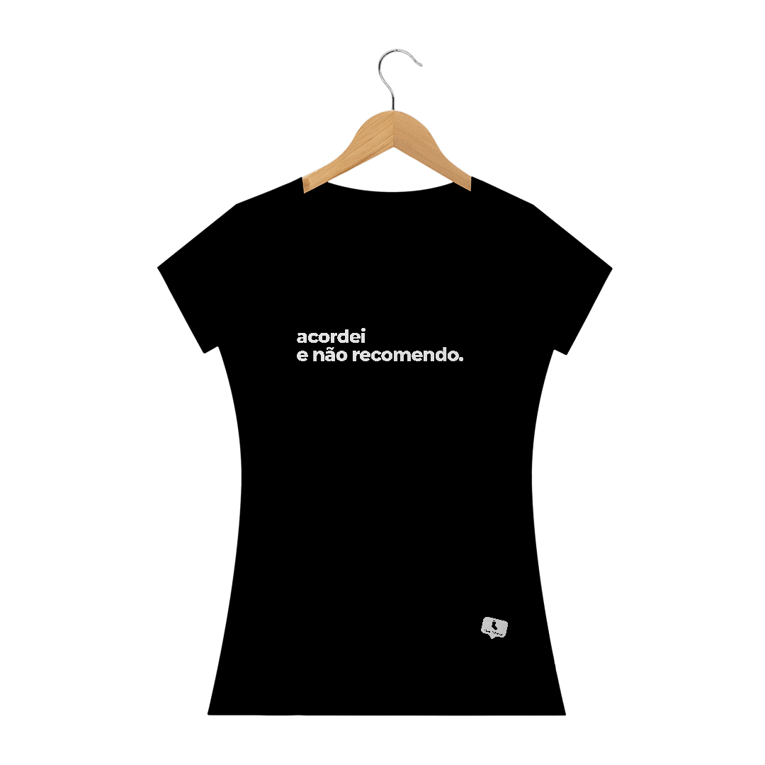 Nome do produto  acordei e não recomendo. - Preta | Feminina