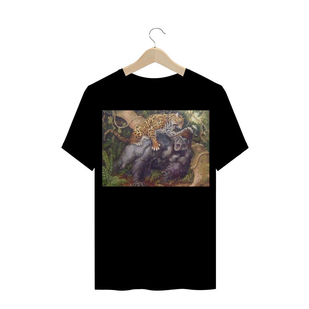 LEOPARDO ATACANDO GORILA