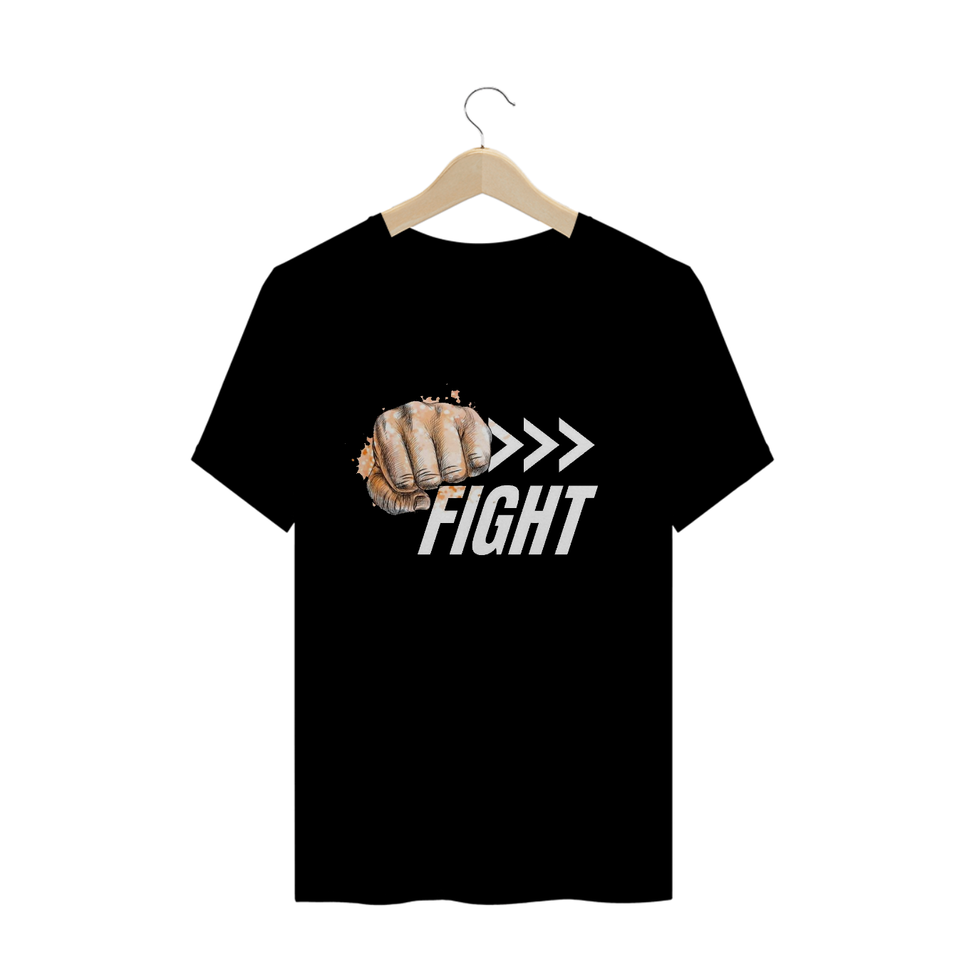 Nome do produto  Camiseta fight preta 