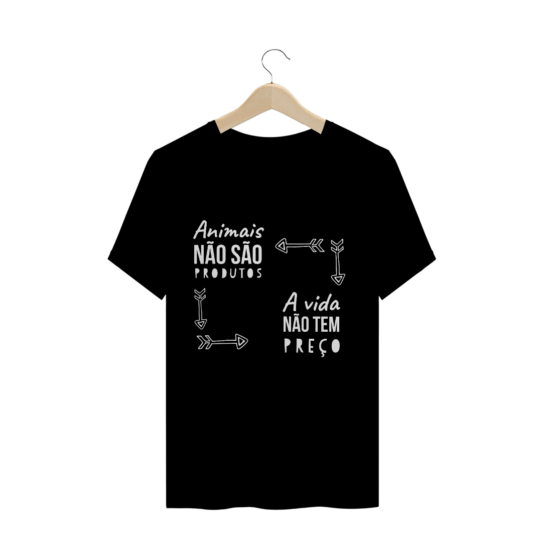 Nome do produto  Camiseta Vegana - Animais não são produtos, a vida não tem preço
