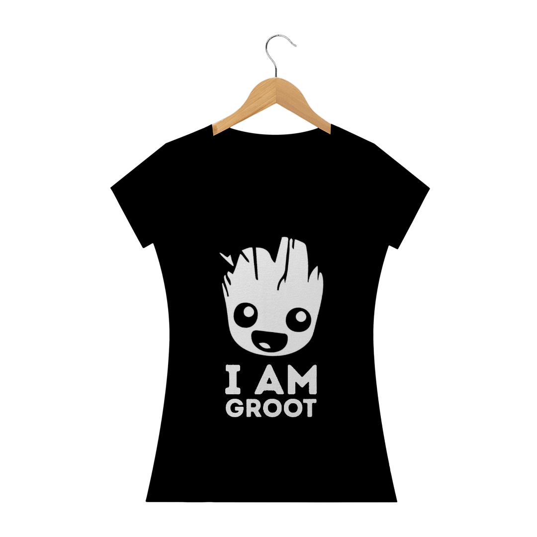 Nome do produto  Camisa Feminina Baby Long I Am Groot