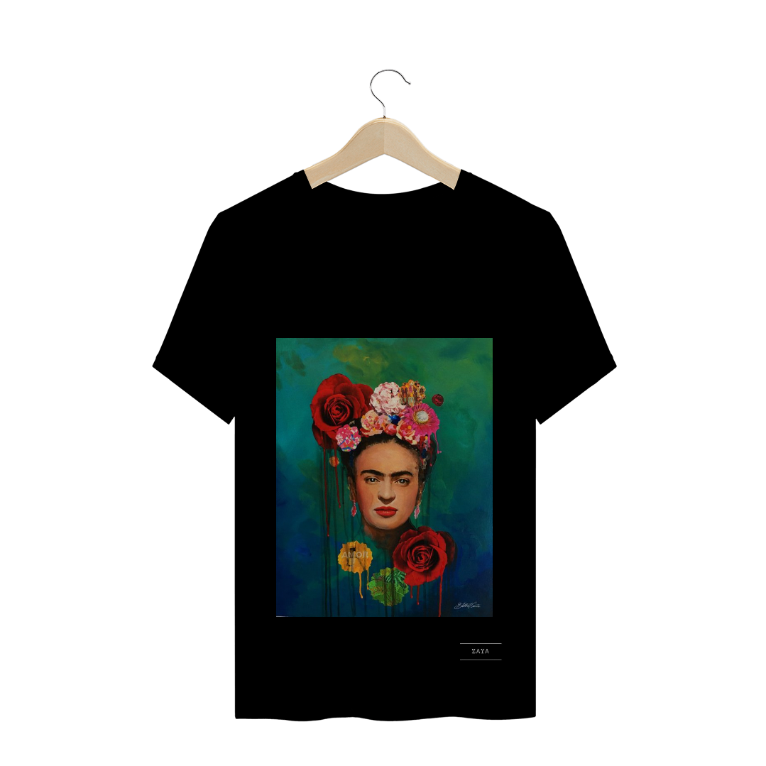 Nome do produto  Camiseta ZAYA | Frida Kahlo Preta