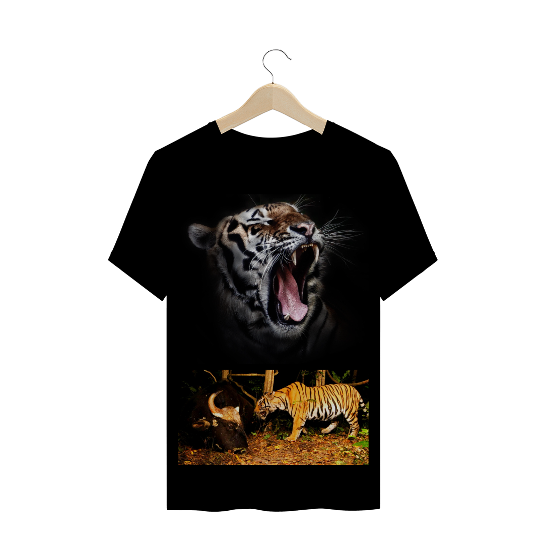 TIGRE DENTES E PREDANDO GAURO / GRANDE FELINO