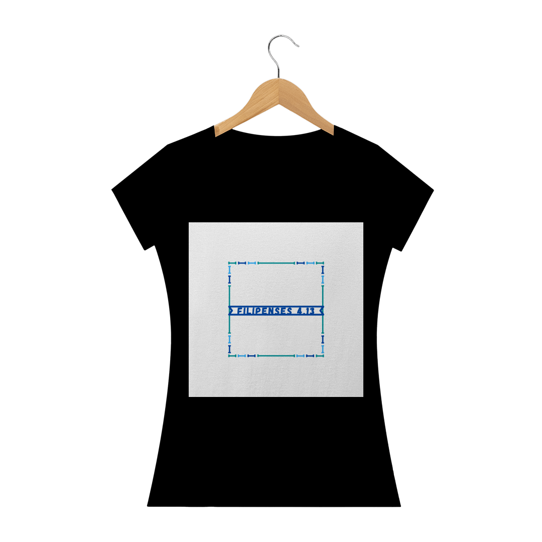 Nome do produto  Camiseta feminina estampa Filipenses 4.13