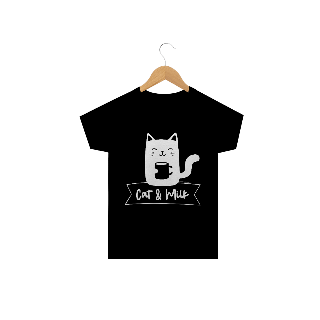 Nome do produto  Camiseta Infantil | Cat and Milk