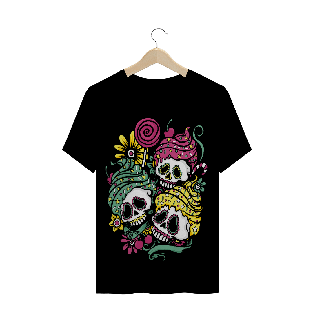 Nome do produto  Camiseta Skul Cupcakes (caveiras)