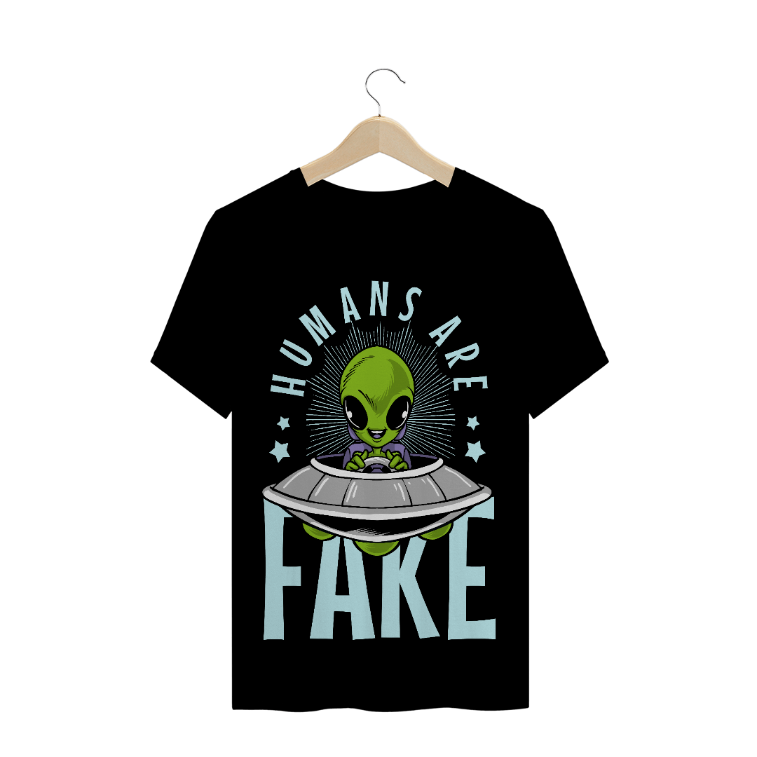 Nome do produto  Camiseta Humanos são Fake (aliens)
