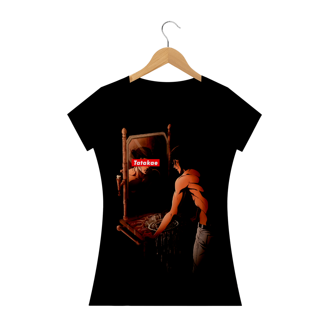 Nome do produto  Eren Yeager Mirror/Colorida - Tatakae Season 4 (Camiseta Feminina)