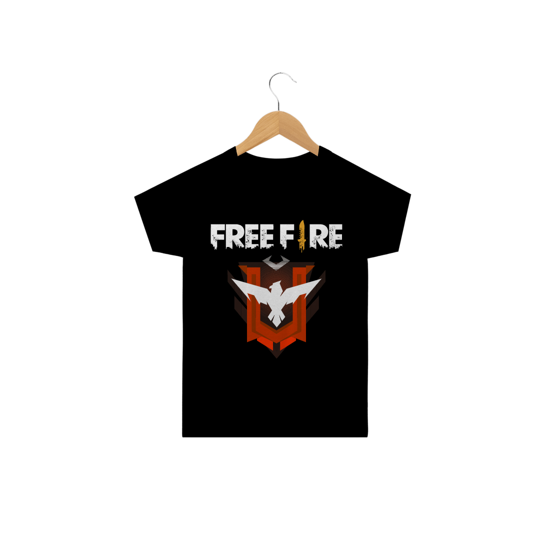 Nome do produto  Camiseta infantil Free fire mestre