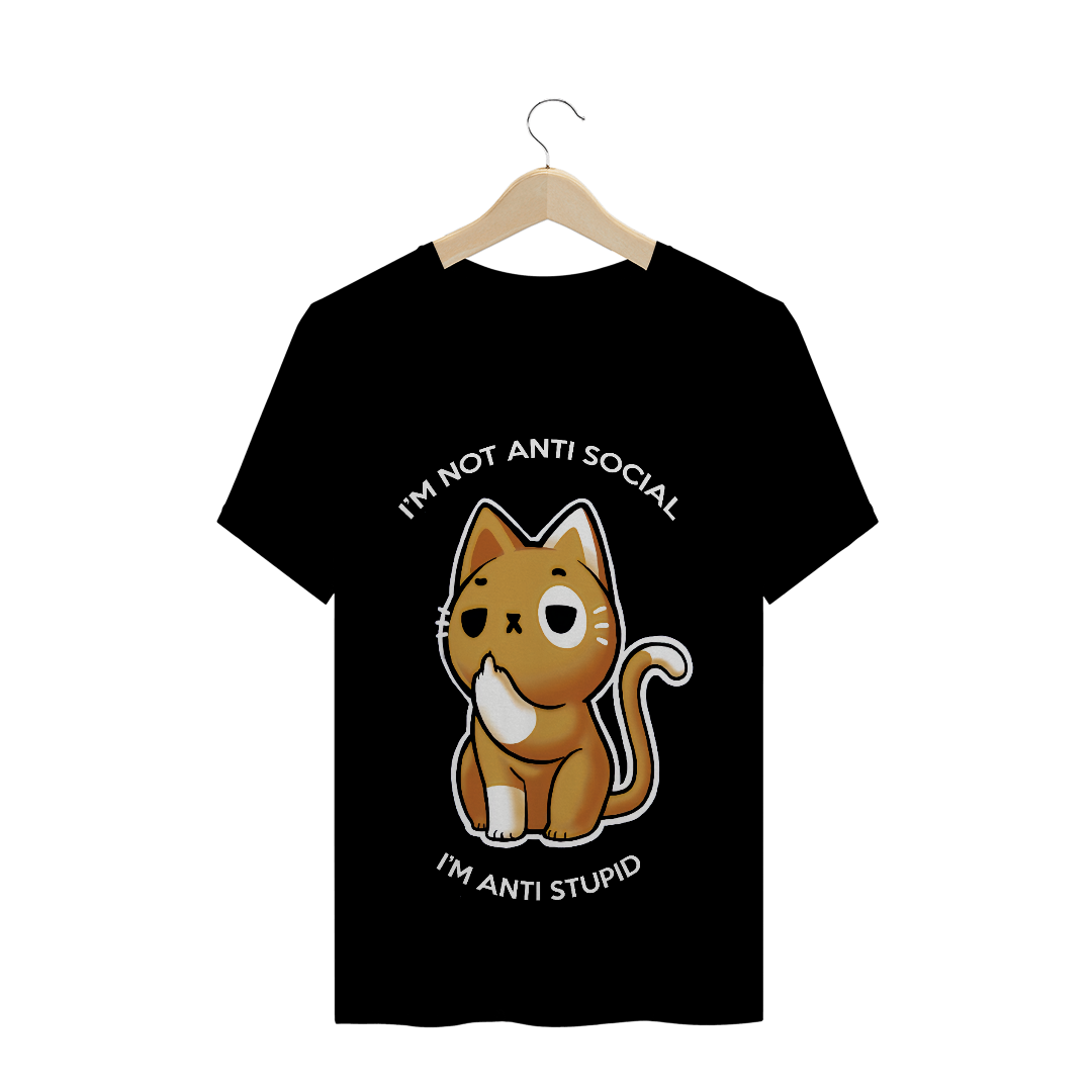 Nome do produto  Camiseta Não Sou Antissocial (gatos)