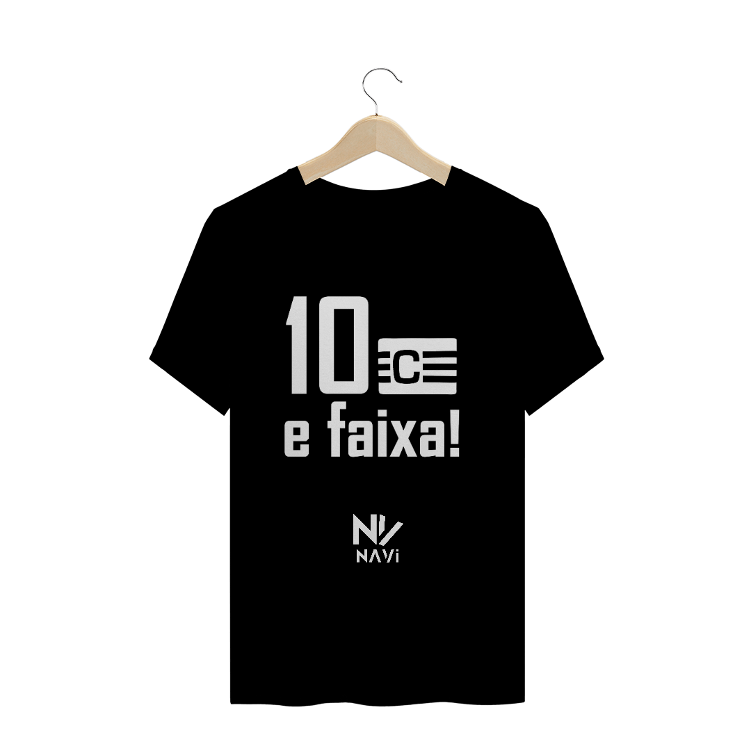 Nome do produto: Camisa 10 e faixa Navi logo branca