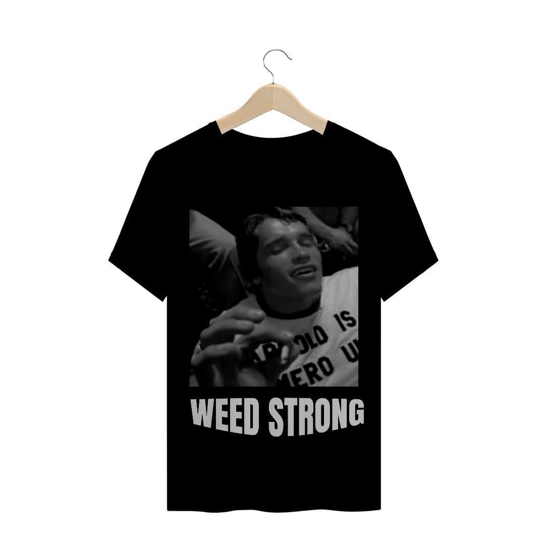 Nome do produto  BraveStrong Camiseta Arnold Schwarzenegger Old School Weed Strong