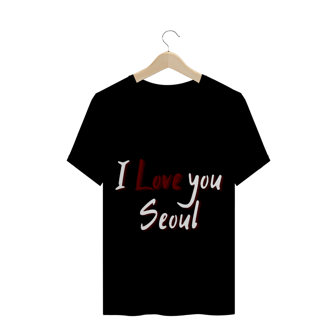 Nome do produto  Camisa I Love you Seoul (Preto)