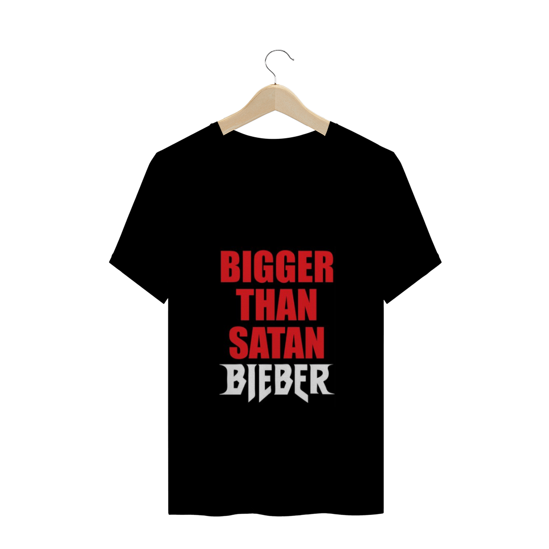 Nome do produto  Camiseta Bigger Than Satan Justin Bieber PLUS SIZE