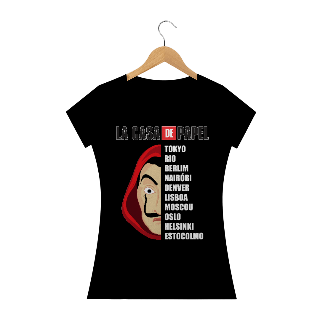 Nome do produto  Camiseta Baby Look La Casa de Papel City - Filmes/Séries TV